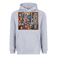 Heather Grey Western Reel Cool Dad American Flag Bass Heavyweight Hoodie - LillyAllenDesigns