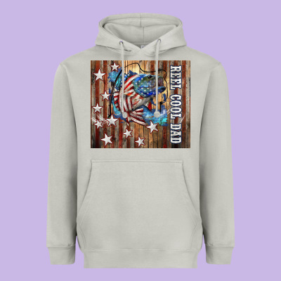Western Reel Cool Dad American Flag Bass Heavyweight Hoodie Designed By Lillyallendesigns