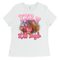 White Yep still single heels and sneakers afro girl Ladies Tee - RanaPortraitStore