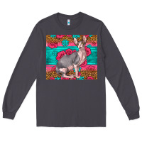 Smoke Pink Glitter And Roses Sphynx Cat Long Sleeve Tee - LillyAllenDesigns