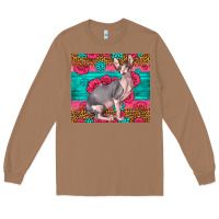 Toasted Coconut Pink Glitter And Roses Sphynx Cat Long Sleeve Tee - LillyAllenDesigns