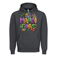 Smoke mardi gras Zipper Hoodie - MaliasSmallBusiness