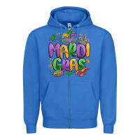 True Royal mardi gras Zipper Hoodie - MaliasSmallBusiness