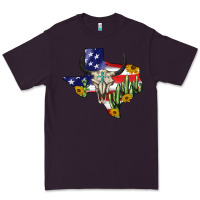 Plum bull skull texas map american playng Premium Tee - BarkalooDesign