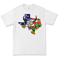 White bull skull texas map american playng Premium Tee - BarkalooDesign