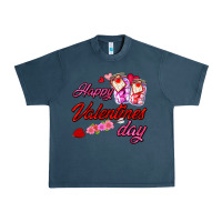 Midnight Navy happy valentines day Urban Heavy Tee - AdoDesignShop