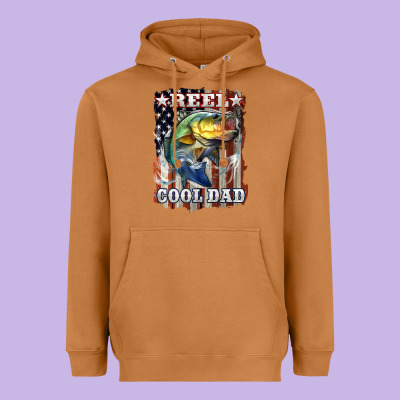 Reel Cool Dad Bass 4th Of July Heavyweight Hoodie Designed By Lillyallendesigns