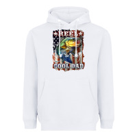 White Reel Cool Dad Bass 4th of July Heavyweight Hoodie - LillyAllenDesigns