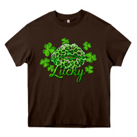 Chocolate Brown Kiss lucky Heavy Core Tee - RanaPortraitStore