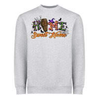 Heather Grey halloween home sweet home Heavyweight Sweatshirt - BundleAndBundleShop