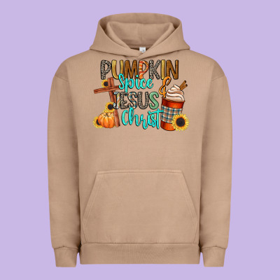 Pumpkin Spice And Jesus Christ Urban Hoodie Designed By Cowgirlartshop