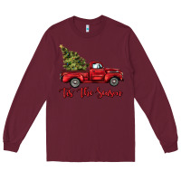 Burgundy tis the season Long Sleeve Tee - BarkalooDesign
