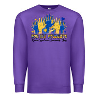 Purple for my students down syndrome awareness day Premium Sweatshirt - Artiststas