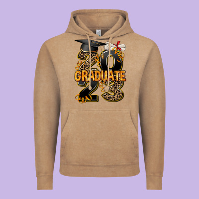 2023 Graduate Leopard Vintage Hoodie Designed By Adodesignshop