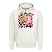 Oatmeal Heather single season Zipper Hoodie - MaliasSmallBusiness