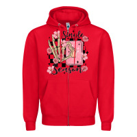 Red single season Zipper Hoodie - MaliasSmallBusiness
