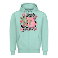 Seafoam single season Zipper Hoodie - MaliasSmallBusiness