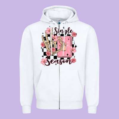 Single Season Zipper Hoodie Designed By Maliassmallbusiness