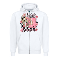 White single season Zipper Hoodie - MaliasSmallBusiness