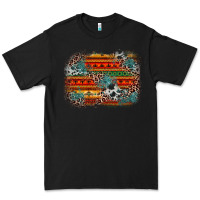 Black leopard aztec background Premium Tee - Zillion Design Studio