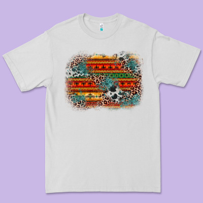 Leopard Aztec Background Premium Tee Designed By Zillion Design Studio