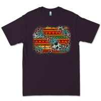 Plum leopard aztec background Premium Tee - Zillion Design Studio