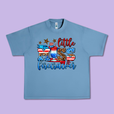 Little Miss Firecracker Urban Heavy Tee Designed By Adodesignshop