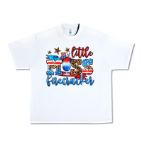 White little miss firecracker Urban Heavy Tee - AdoDesignShop