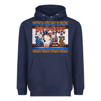 Navy 4th of July Western Star Spangled Baby Cow Heavyweight Hoodie - LillyAllenDesigns
