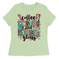 Matcha coffee scrubs and rubber gloves Ladies Tee - RanaPortraitStore