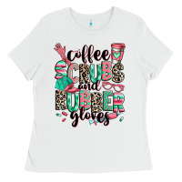 White coffee scrubs and rubber gloves Ladies Tee - RanaPortraitStore