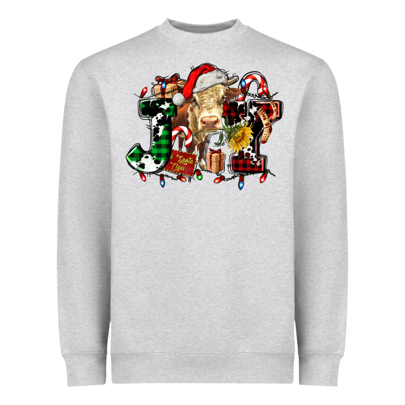 Joy And Cow Christmas Candies And Letters Heavyweight Sweatshirt by AdoDesignShop | Teevron