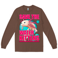Chestnut save the water kittens axolotl Long Sleeve Tee - Jasminsmagicworld