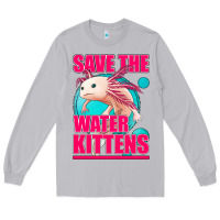 Moon Dust save the water kittens axolotl Long Sleeve Tee - Jasminsmagicworld