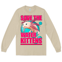 Mushroom save the water kittens axolotl Long Sleeve Tee - Jasminsmagicworld