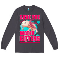 Smoke save the water kittens axolotl Long Sleeve Tee - Jasminsmagicworld