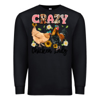 Black crazy chicken lady Premium Sweatshirt - Artiststas