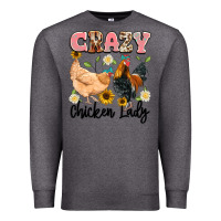 Charcoal Heather crazy chicken lady Premium Sweatshirt - Artiststas