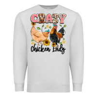 Dove Grey crazy chicken lady Premium Sweatshirt - Artiststas