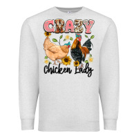 Oatmeal Heather crazy chicken lady Premium Sweatshirt - Artiststas