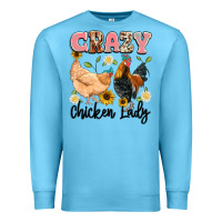 Ocean Blue crazy chicken lady Premium Sweatshirt - Artiststas