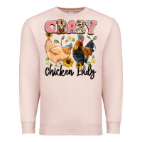 Pale Pink crazy chicken lady Premium Sweatshirt - Artiststas
