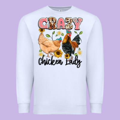 Crazy Chicken Lady Premium Sweatshirt Designed By Artiststas