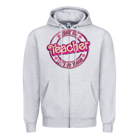 Heather Grey come on teacher let's go teach Zipper Hoodie - MaliasSmallBusiness