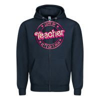 Navy come on teacher let's go teach Zipper Hoodie - MaliasSmallBusiness
