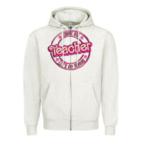 Oatmeal Heather come on teacher let's go teach Zipper Hoodie - MaliasSmallBusiness