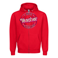 Red come on teacher let's go teach Zipper Hoodie - MaliasSmallBusiness