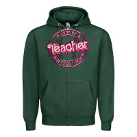Sports Green come on teacher let's go teach Zipper Hoodie - MaliasSmallBusiness