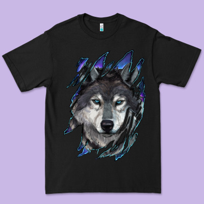 Wolf Scratch Mark Premium Tee Designed By Ranaportraitstore