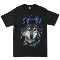 Black wolf scratch mark Premium Tee - RanaPortraitStore